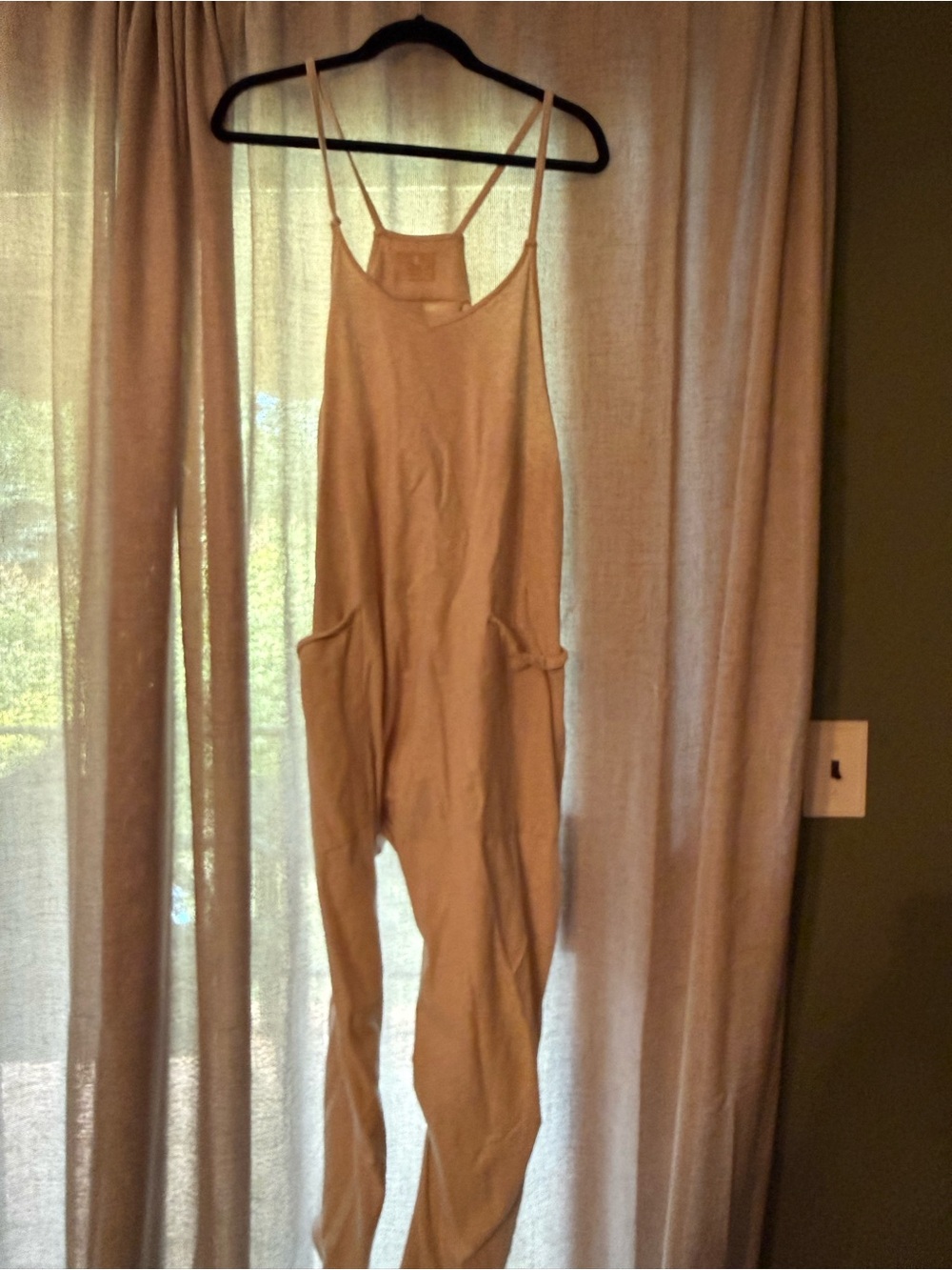 Free People Women’s Tan Lightweight Jumpsuit